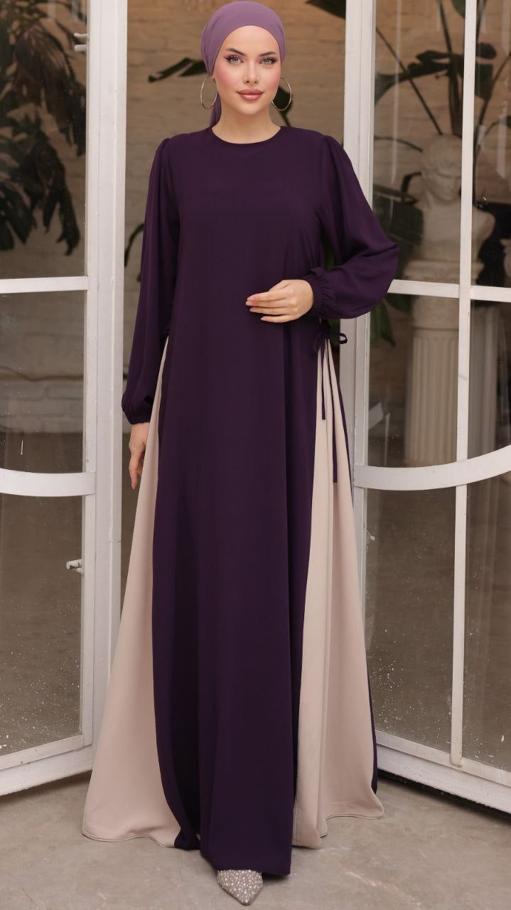 HAYA SIDE-TIE ABAYA - INDIGO
