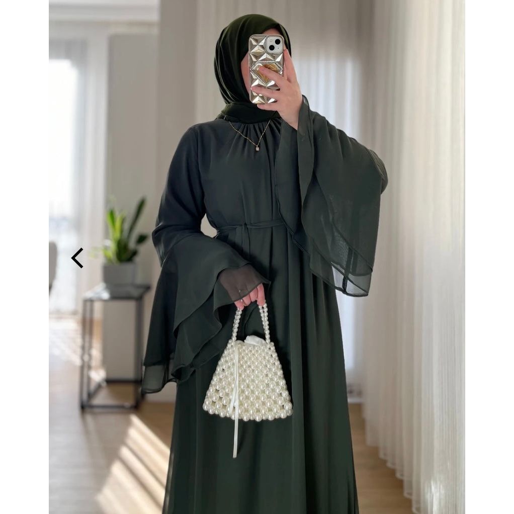 SOFIYA DRESS - MOSS GREEN