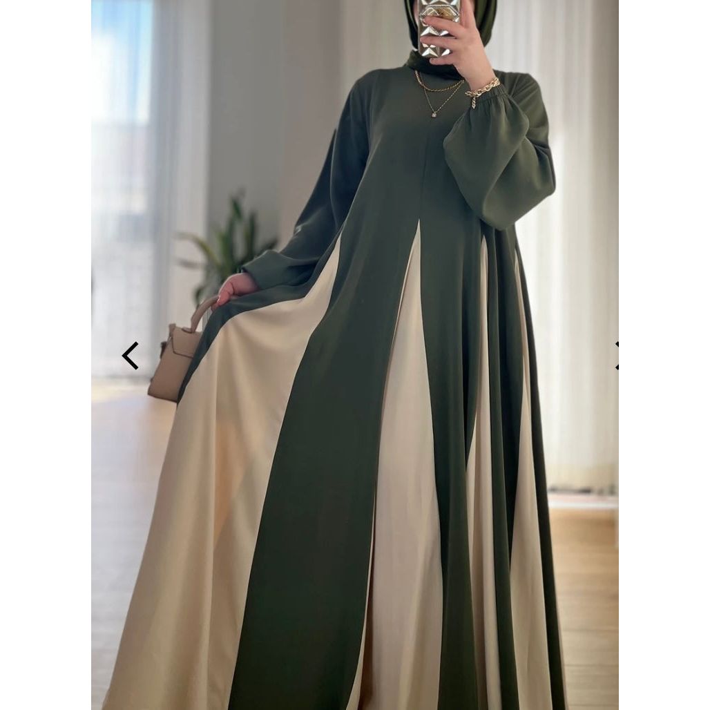 AMAL FLOW DRESS - MOSS GREEN