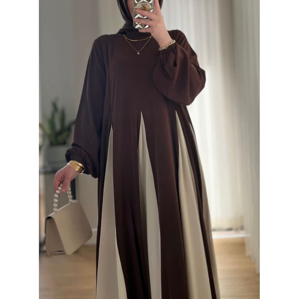 AMAL FLOW DRESS - BROWN