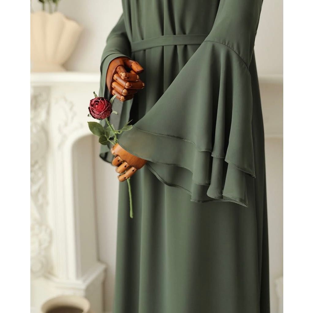 SOFIYA DRESS - MOSS GREEN