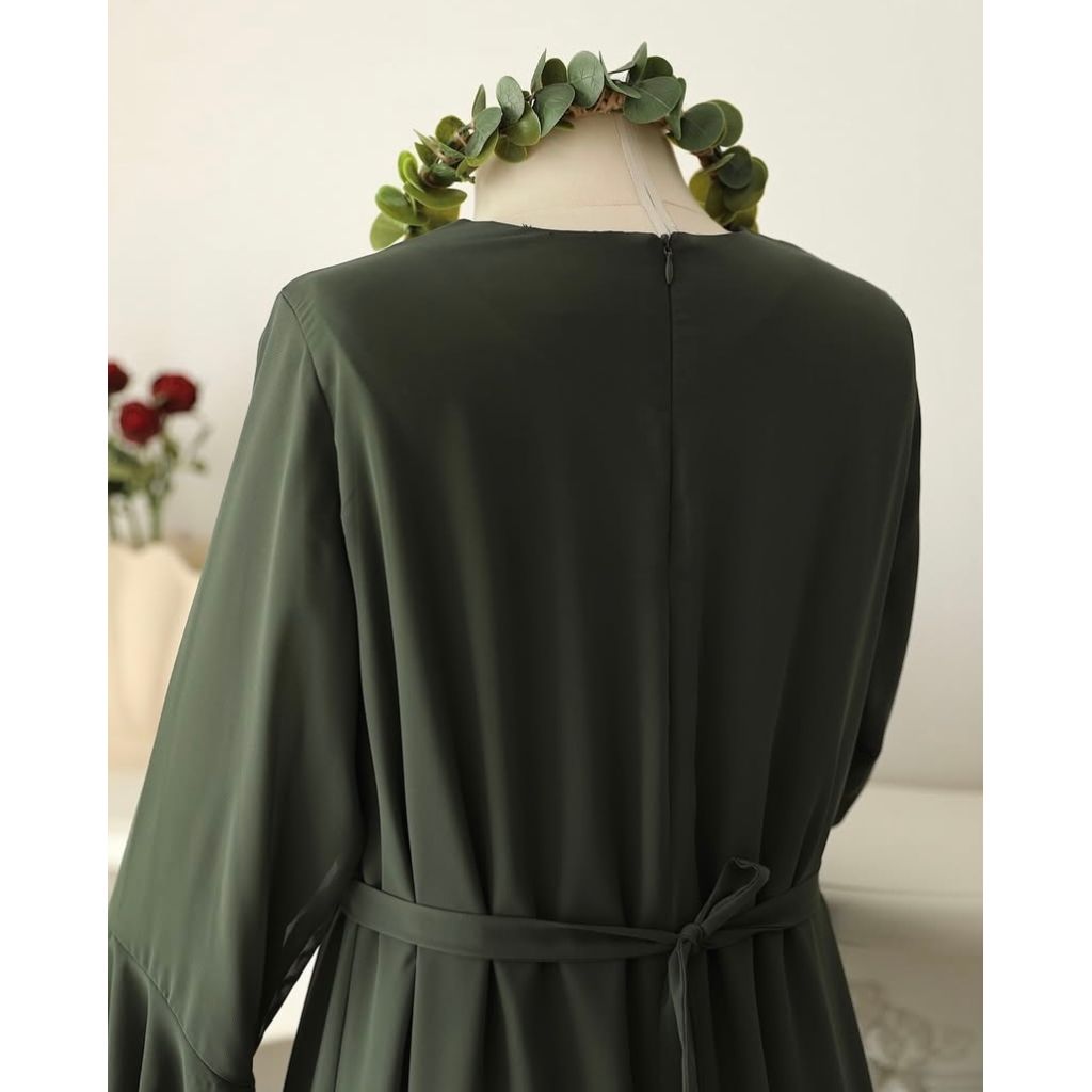 SOFIYA DRESS - MOSS GREEN