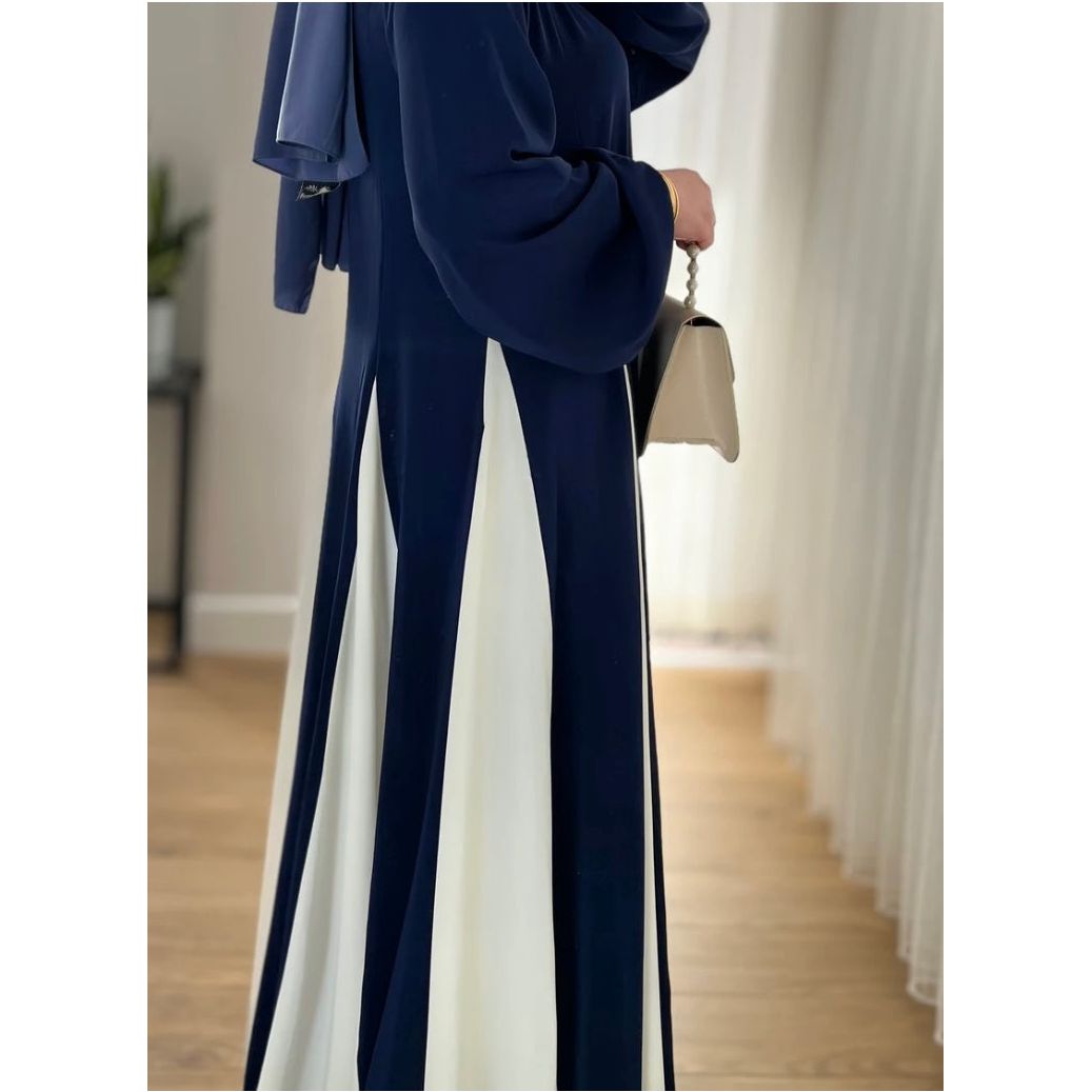 AMAL FLOW DRESS - NAVY