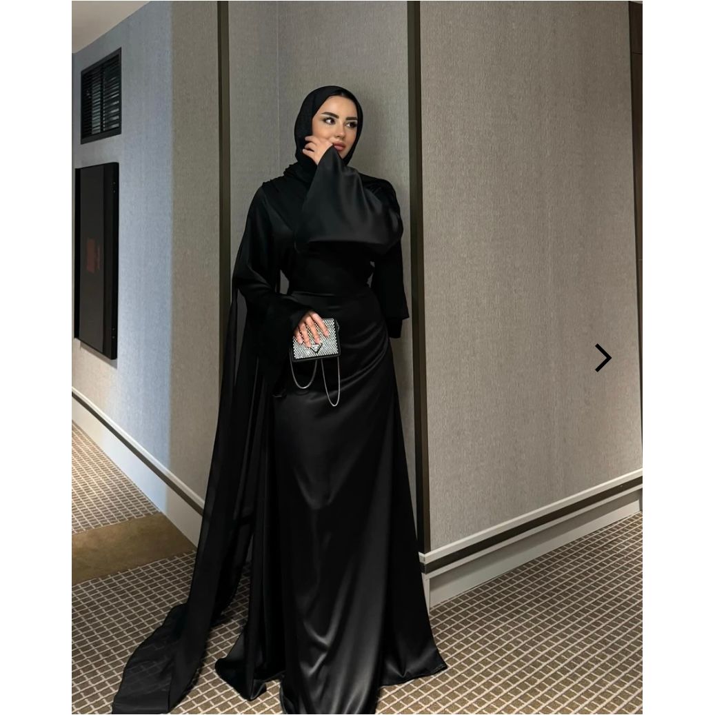 LUNA SILK DRESS - BLACK