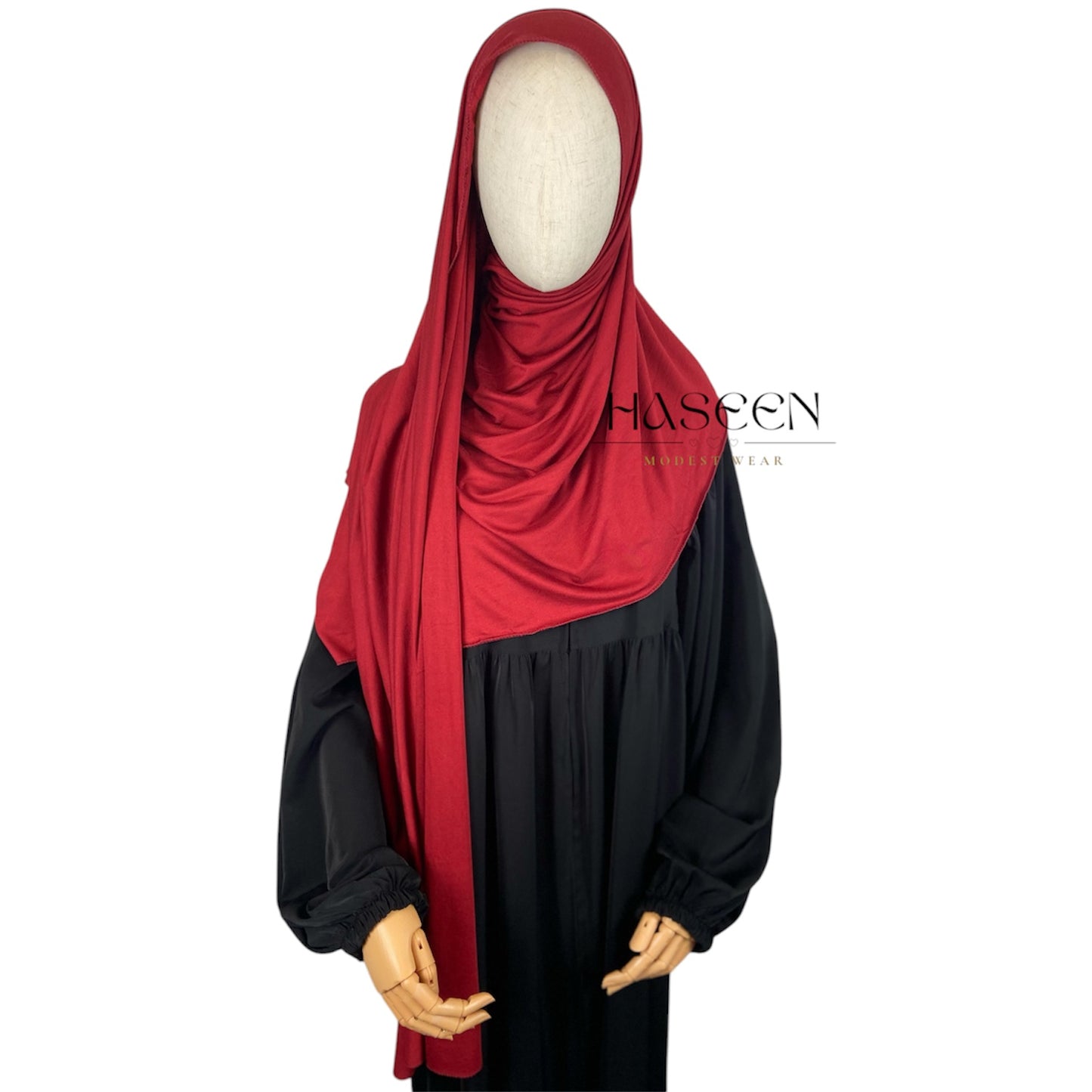 حجاب جيرسي فاخر - أحمر