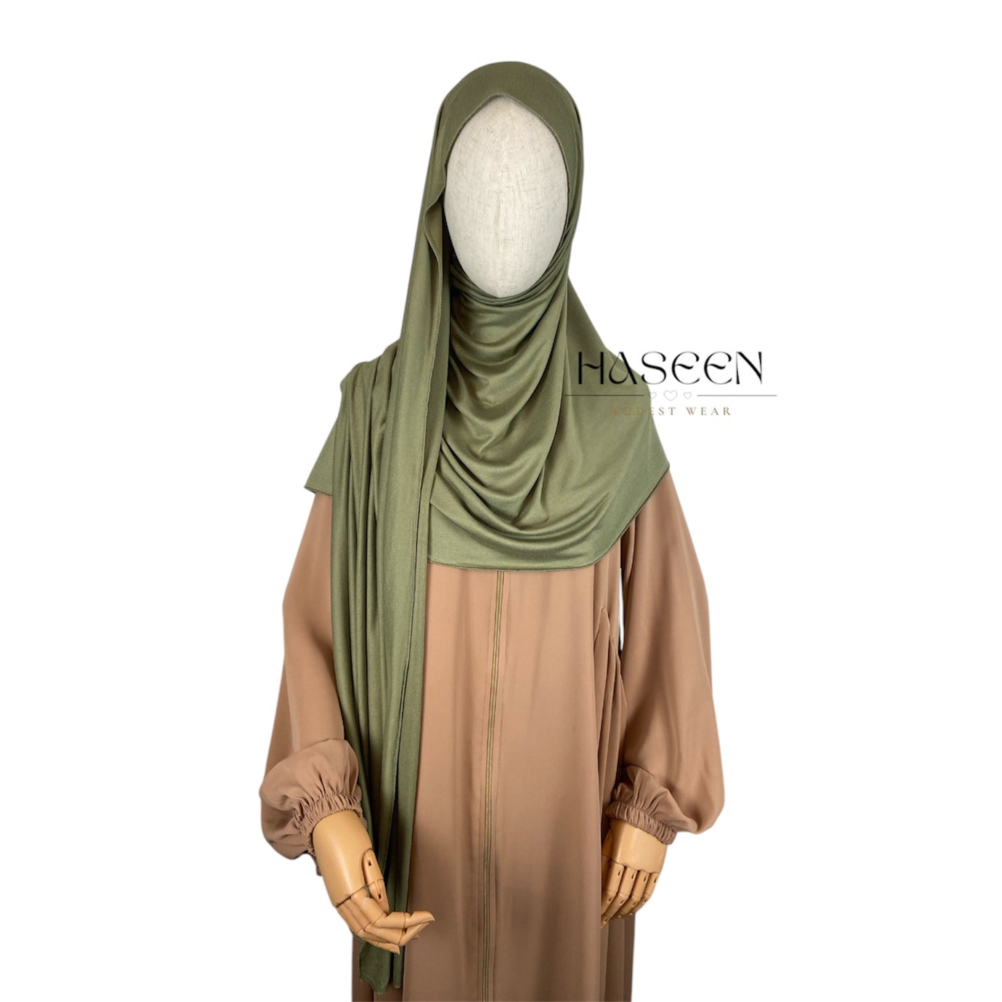 حجاب جيرسي فاخر - أخضر موس