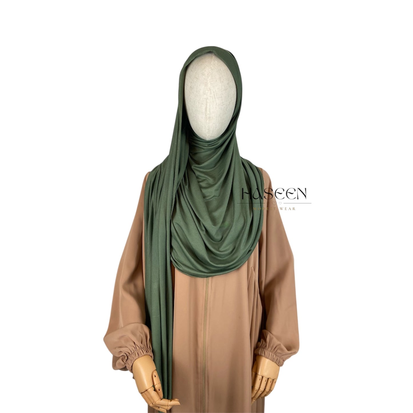 حجاب جيرسي فاخر - أخضر كرنب