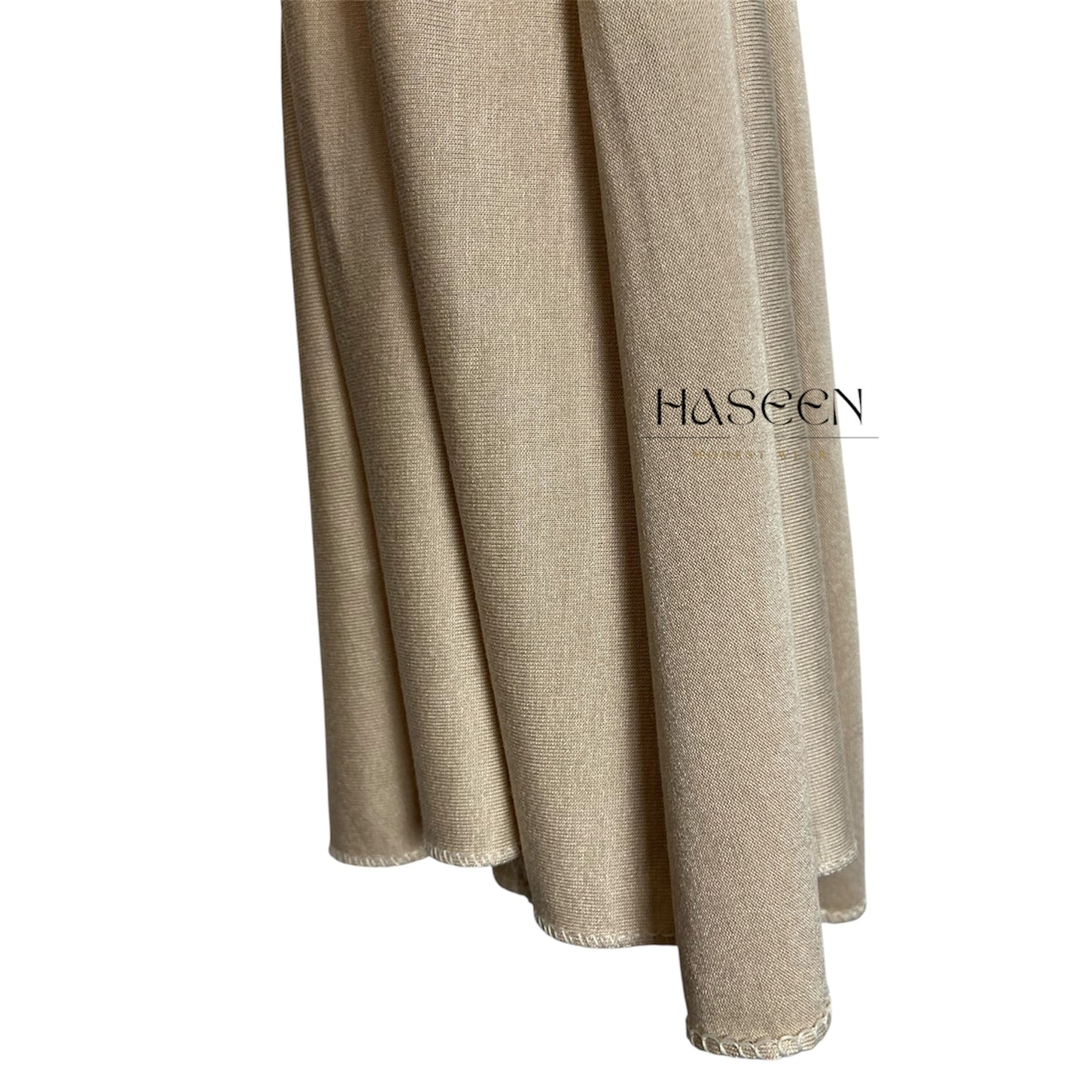 حجاب جيرسي فاخر - بيج طبيعي