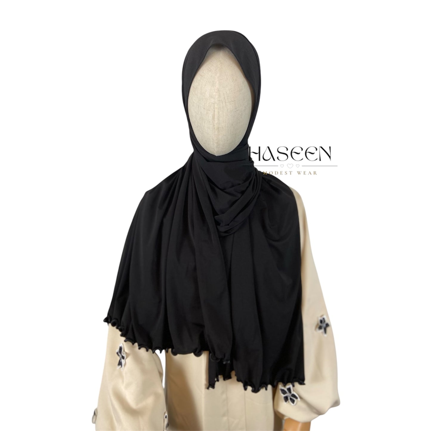 PREMIUM JERSEY LINE HIJAB - BLACK