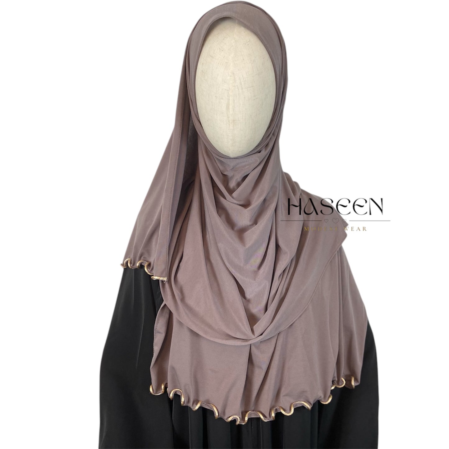 PREMIUM JERSEY LINE HIJAB - MOCCA BROWN