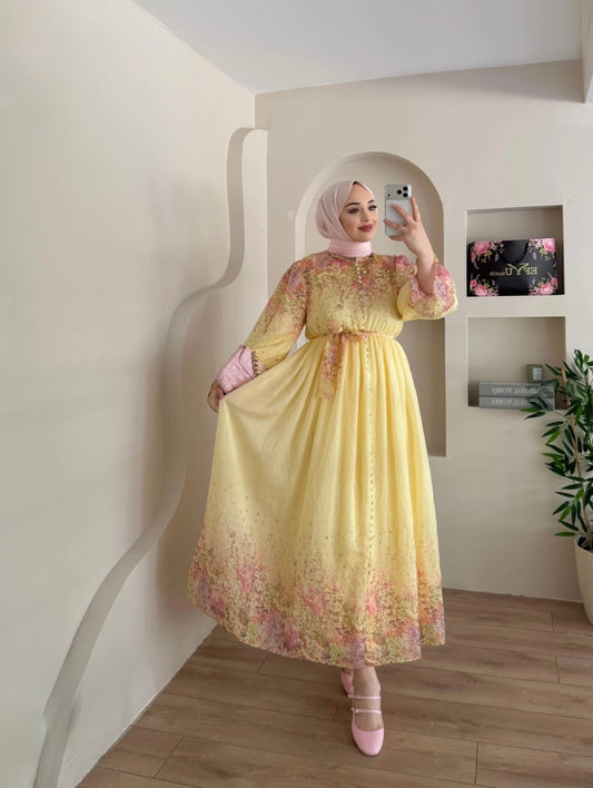 LINA FLORAL DRESS
- YELLOW