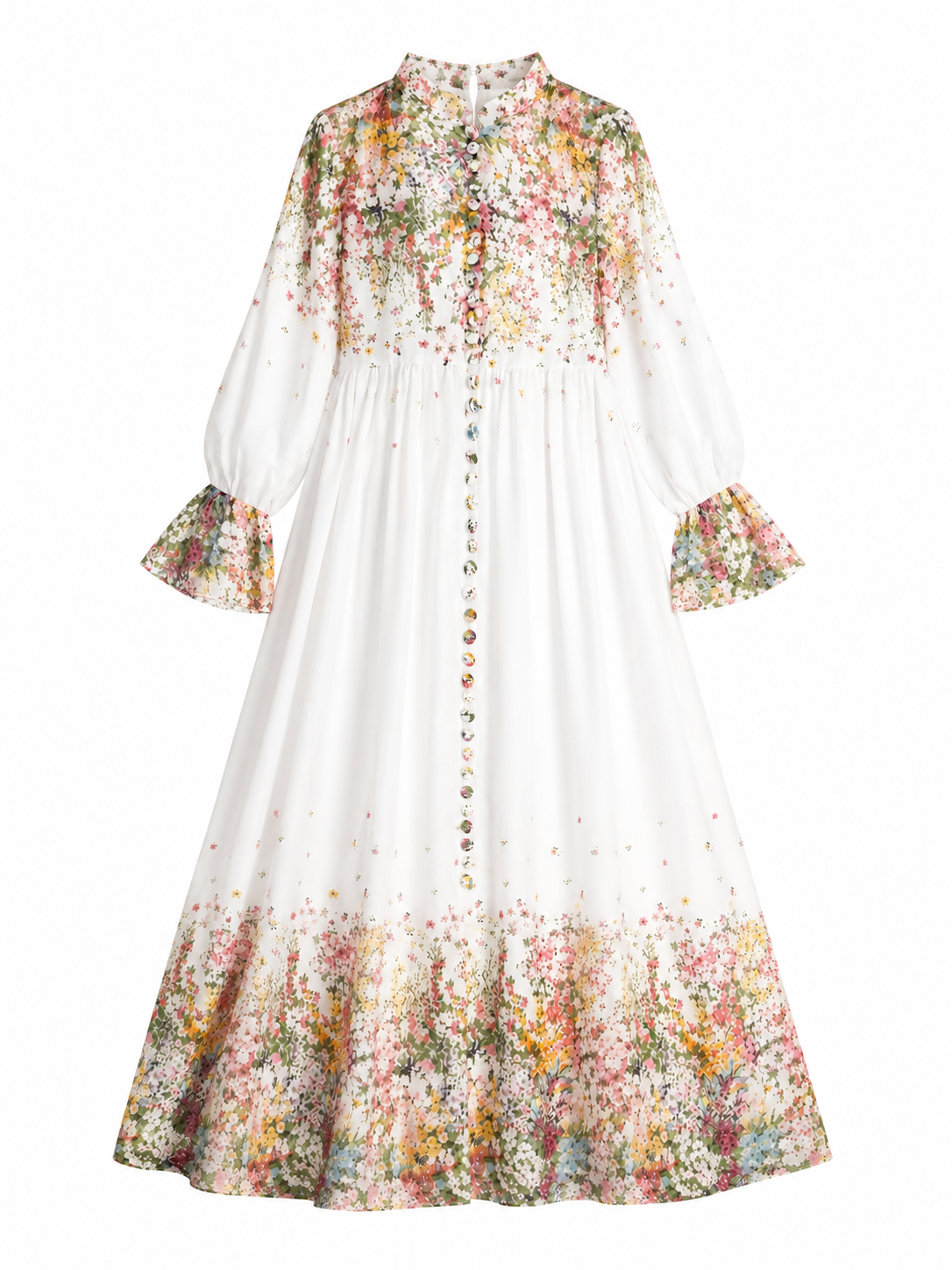 LIYANA FLORAL DRESS - WHITE