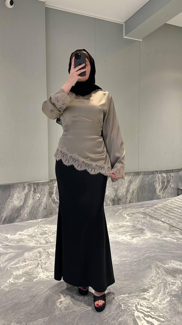 SATIN MAXI SKIRT