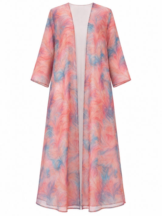 BLUSH BLOOM ABAYA SET