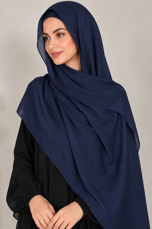 Modal Hijab set - Midnight Blue