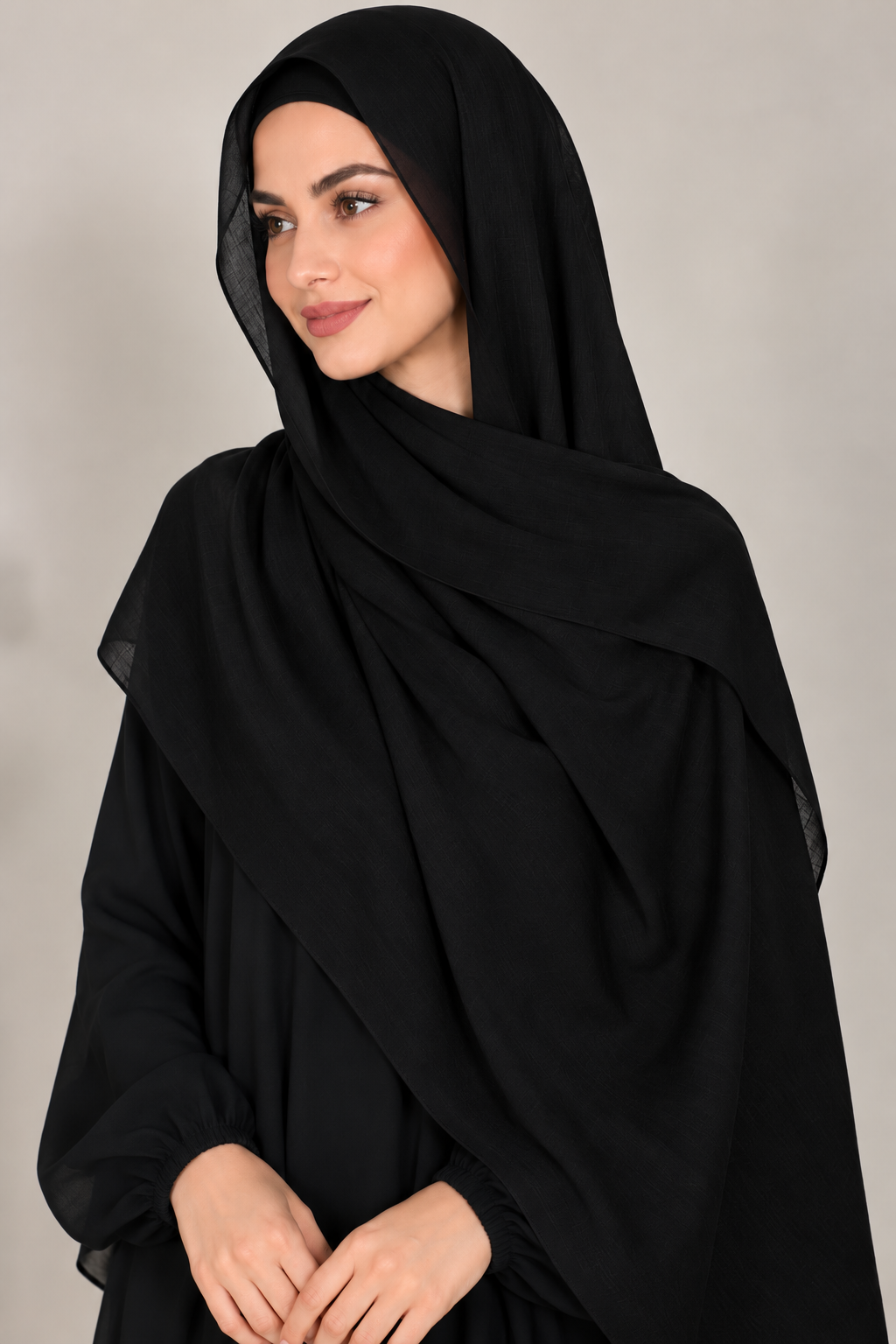 Modal Hijab Set - Black