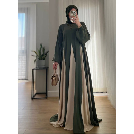 AMAL FLOW DRESS - MOSS GREEN