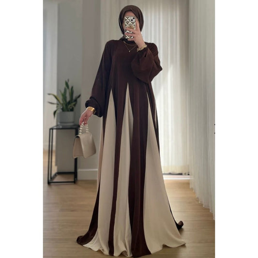 AMAL FLOW DRESS - BROWN