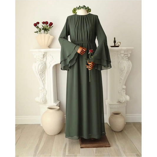 SOFIYA DRESS - MOSS GREEN