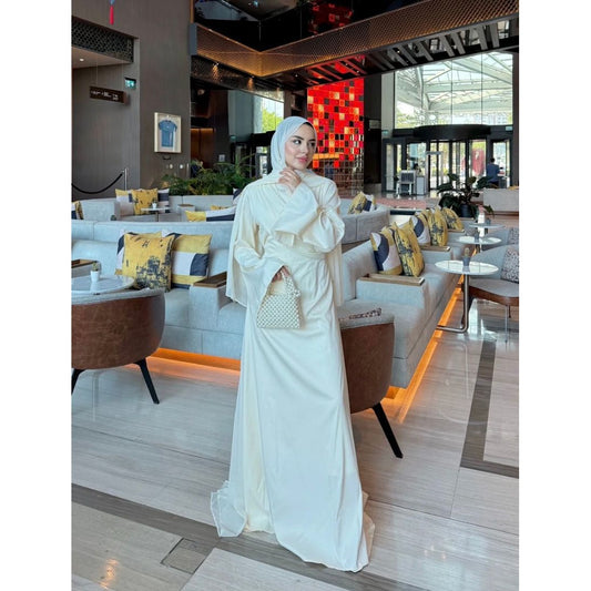 LUNA SILK DRESS - CREAM