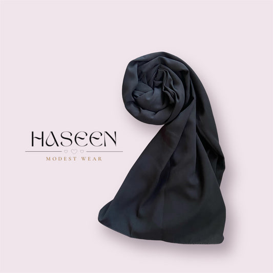 حجاب حرير المدينة - أسود