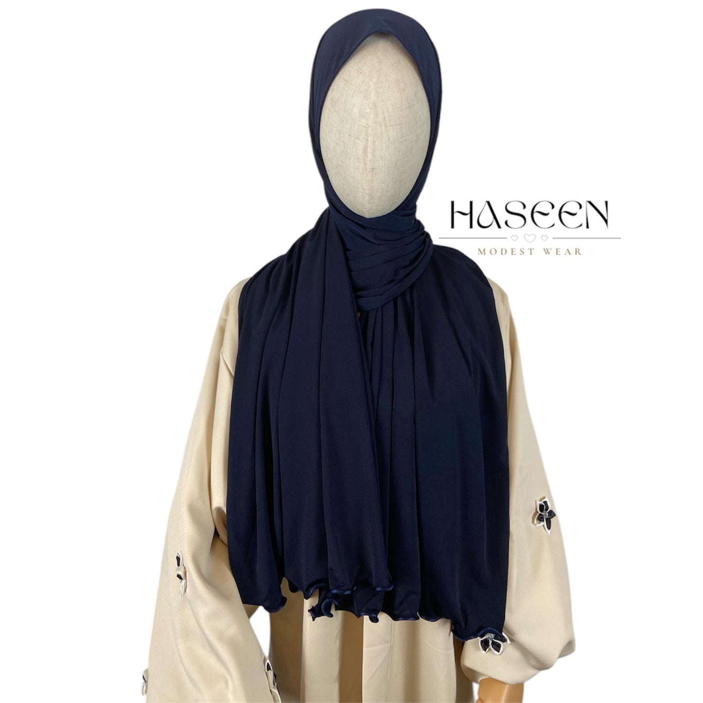 حجاب جيرسيه فاخر - أزرق داكن