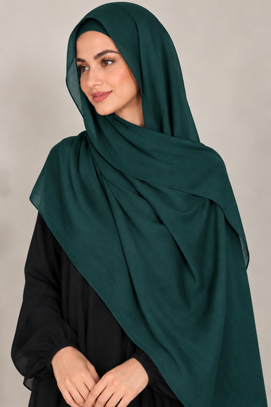 Modal Hijab Set - Forest Green