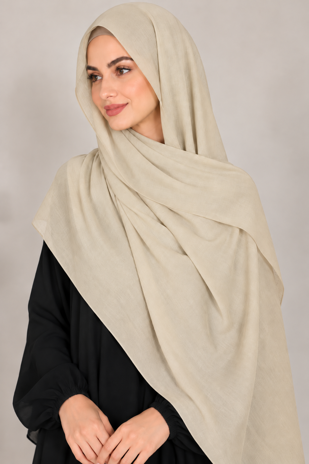 Modal Hijab Set - Cream