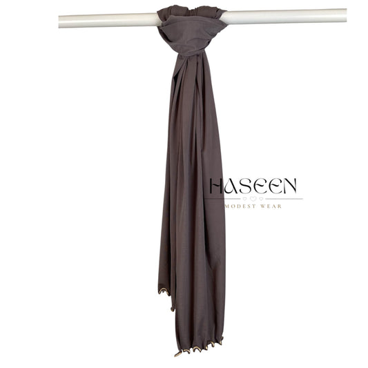 PREMIUM JERSEY LINE HIJAB - MOCCA BROWN
